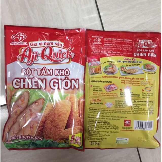 Bột tẩm khô chiên gà, cá giòn Aji-Quick 210g