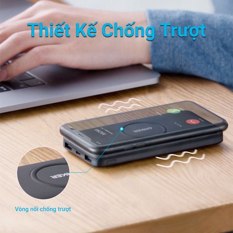 Pin sạc không dây dự phòng ANKER Wireless PowerCore 10.000mAh - A1615