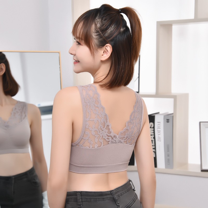 Áo Ngực Ren Không Gọng Cổ Chữ V