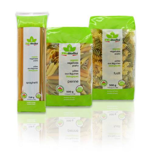Nui ống/ xoắn rau củ hữu cơ Bioitalia Organic Veggie Pasta 500g