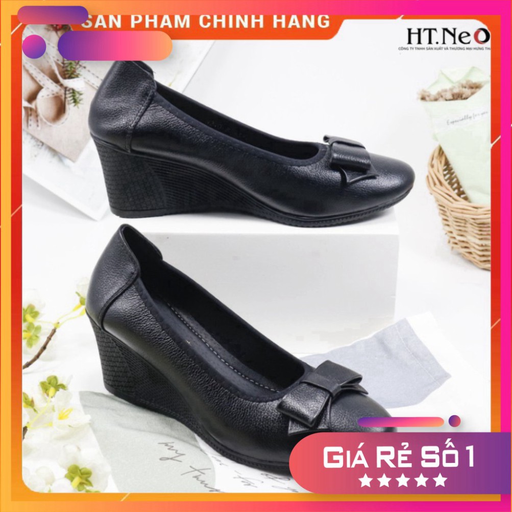 Giày nữ trung niên ❤️ HT.NEO ❤️ da bò cao cấp đế cao su tự nhiên 100% cực mềm cực êm chân tôn dáng và lịch sự (nu05-ndv)