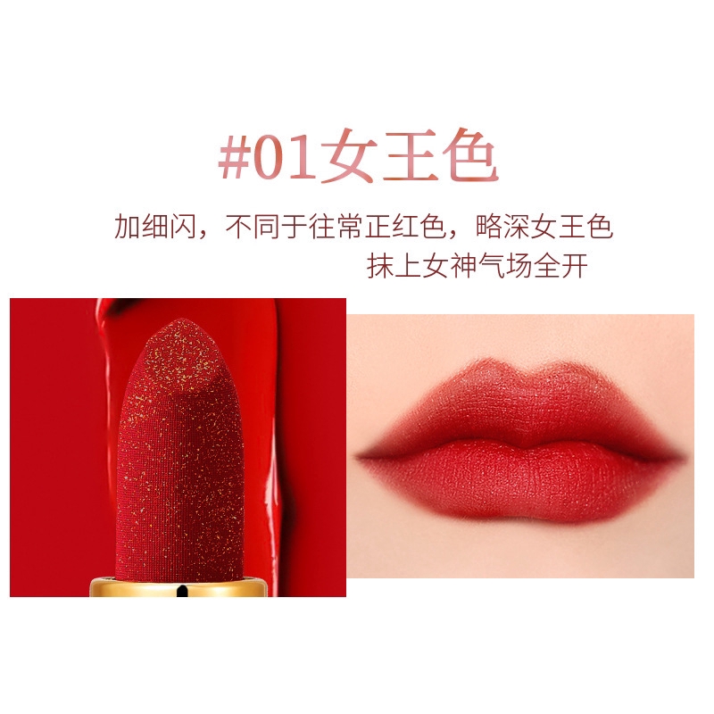 WODWOD® Make Up Small Gold Diamond Silk Lip Balm Affordable Moisturizing Matte Lipstick