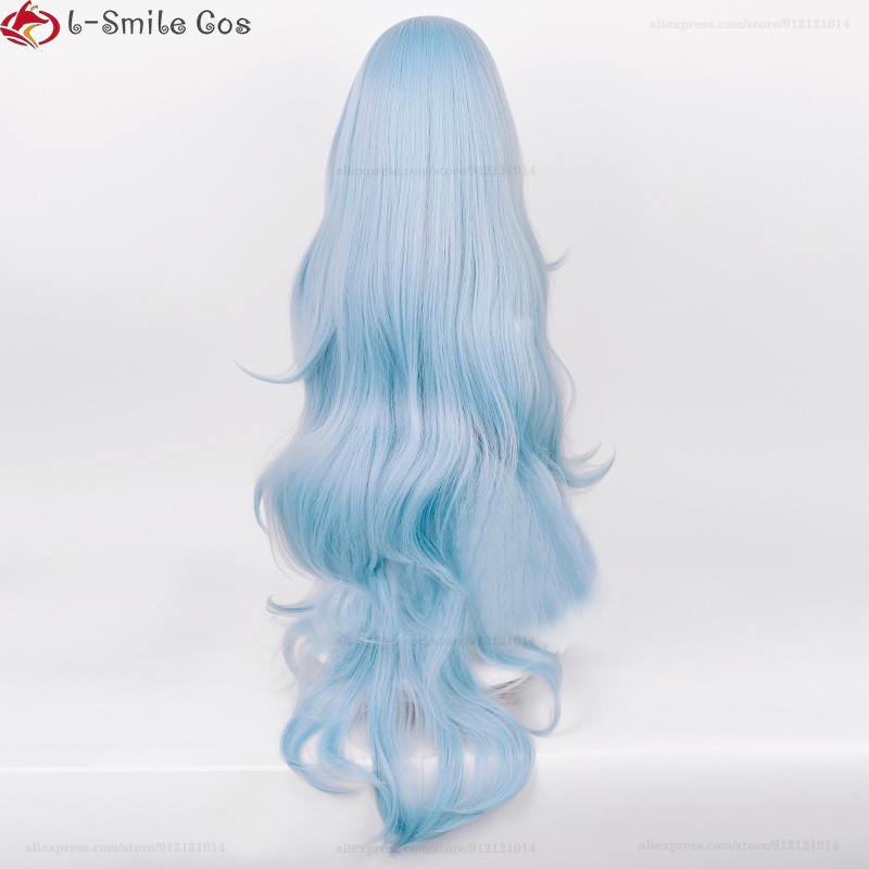 Misscoo Bộ Tóc Giả Xoăn Dài Màu Xanh Dương Bằng EVA 100cm Chất Lượng Cao Dùng Hóa Trang Dự Tiệc Halloween