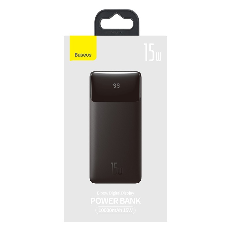 Pin dự phòng 10000mAh với màn hình LED Di động USB PD QC Sạc nhanh15W bộ sạc Powerbank cho iPhone 12 11 Samsung Xiaomi