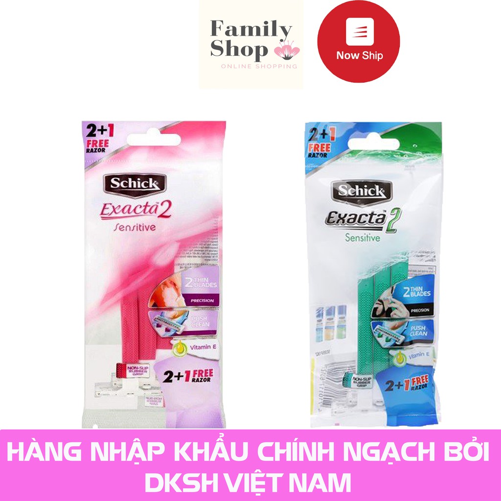 [Hàng Chính Hãng] 1 DAO CẠO NAM SCHICK EXACTA 2 - SENSITIVE