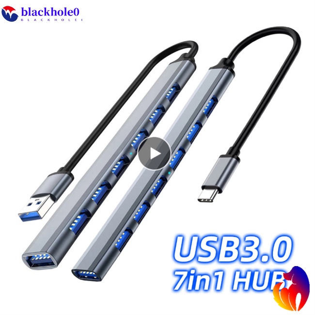 Bộ Chia 7 Cổng Usb C 3.0 Type C Otg 7 Trong 1 Tương Thích Với Macbook Pro 13 15 Air Mi Pro