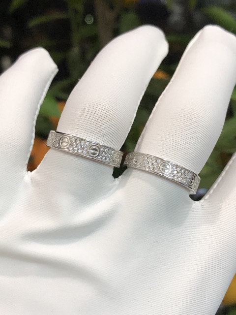 Nhẫn đôi carter nạm đá xi kim cao cấp-Có bán lẻ chiếc
