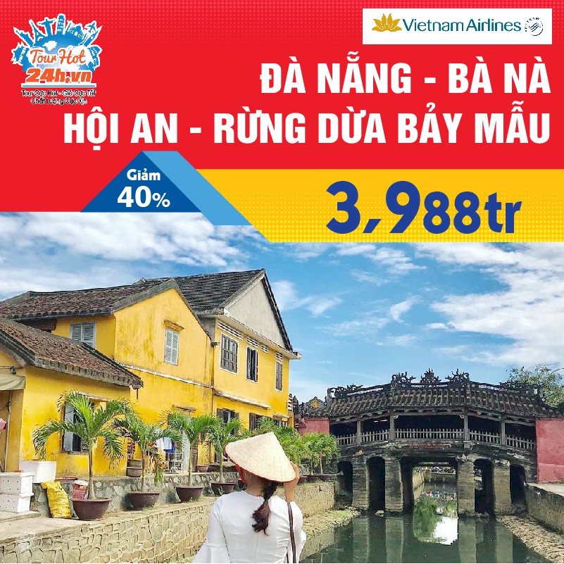 HCM [E-voucher] Tour du lịch Đà Nẵng - Bà Nà - Hội An - Sơn Trà bay Vietnam Airlines (3N2Đ) tourhot24h.vn