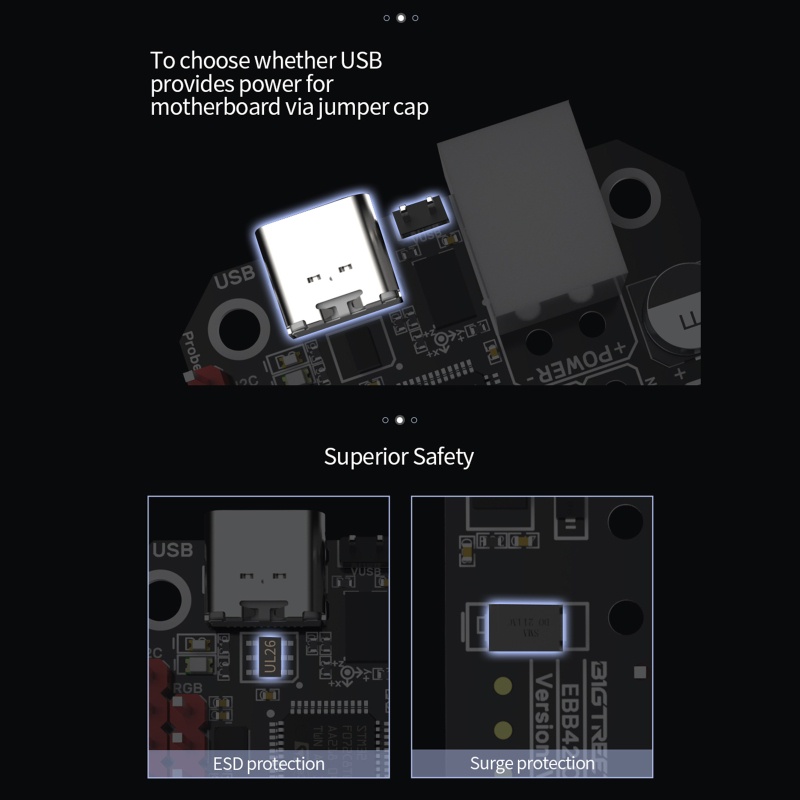 Chiết Áp IOR EBB36 Embb42 Giao Diện USB MAX31865 ADXL345 Hỗ Trợ Klipper
