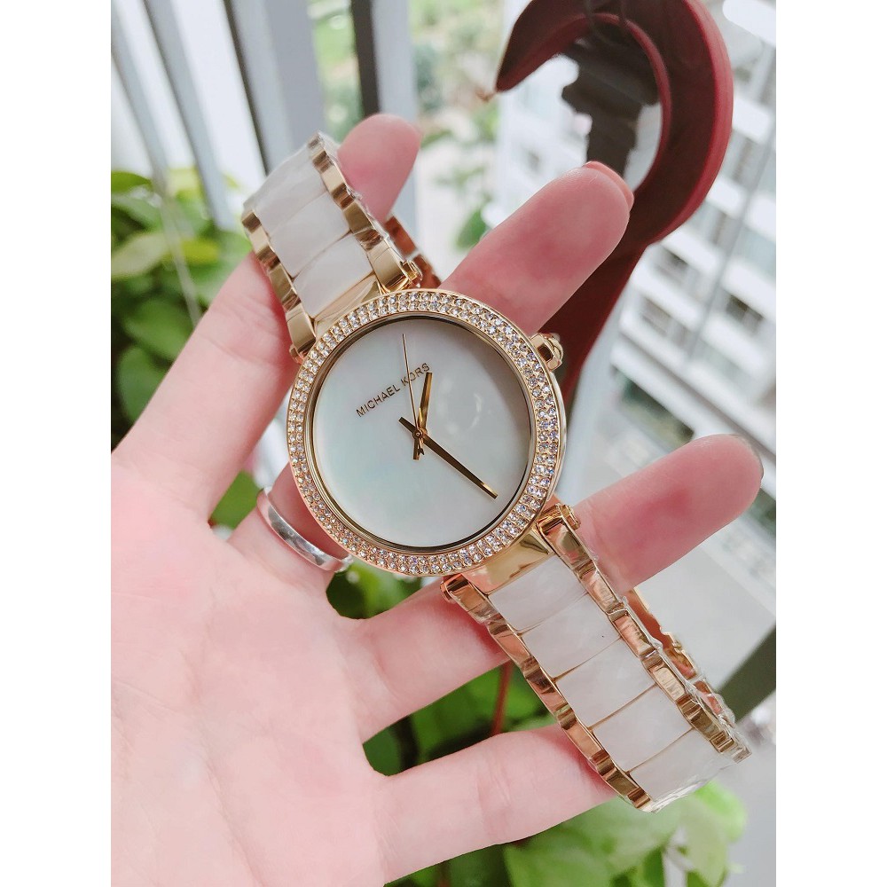 Đồng Hồ Michael Kors Nữ Dây Trắng MK6400 38mm