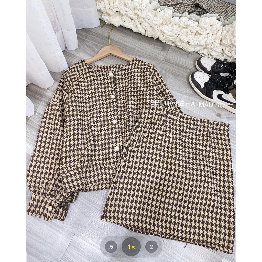 Set Váy Dạ Kẻ  Tết Siêu Yêu ❤️❤️[RẺ VÔ ĐỊCH]❤️❤️ Siêu Sexy, Chất Siêu Đẹp | BigBuy360 - bigbuy360.vn