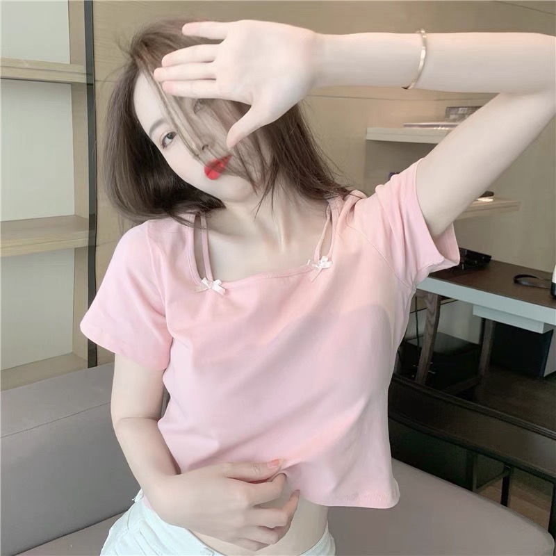 Áo Thun Nữ Ngắn Tay Màu Hồng Thiết Kế Đơn Giản Cho Nữ áo phông nữ JL-TX-113