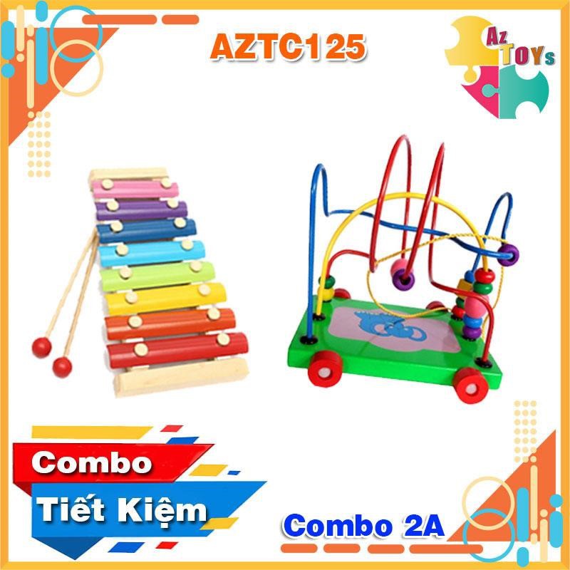 Combo Đồ Chơi Gỗ An Toàn Phát Triển Trí Tuệ Toàn Diện Cho Bé - AZTC125