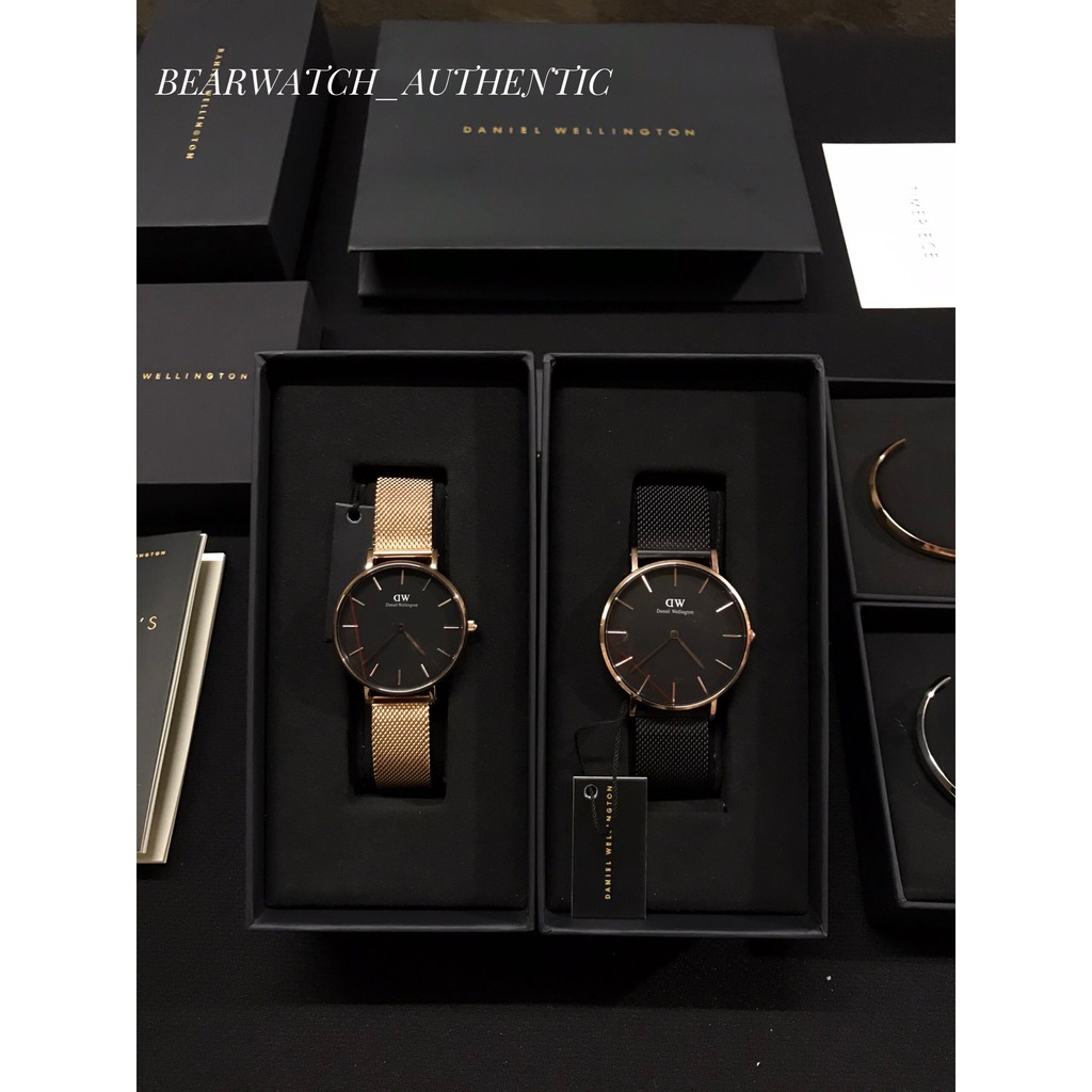 Đồng Hồ Đôi DW Nam Nữ Daniel Wellington dây thép Authentic Fullbox Túi Xách,Hộp,Sách Hướng Dẫn,thẻ,tag check code