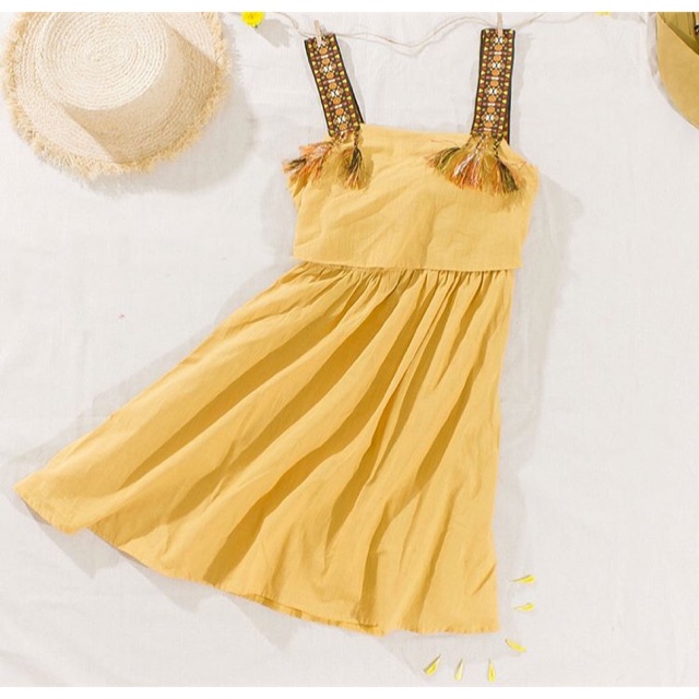 Đầm vàng boho