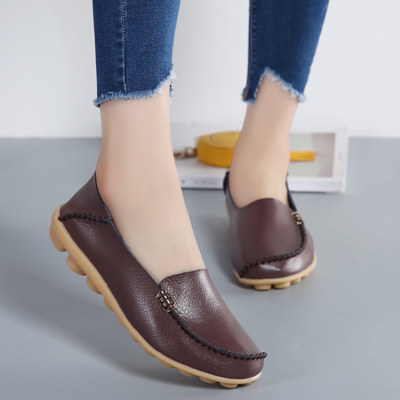 Giày Lười Da Bò 2022 Size 35-44 Thời Trang Cho Nữ