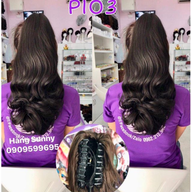 Tóc giả ngoặm  FREESHIP ❤️❤️ ngoặm xoăn p103