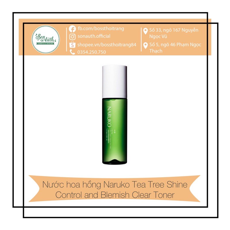 Nước hoa hồng Naruko Tea Tree Shine Control and Blemish Clear Toner [ĐẠI LÝ PHÂN PHỐI]