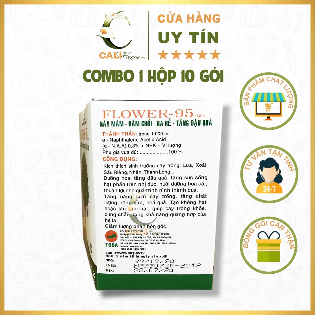 FLOWER 95 0.3SL 10ml giúp cây nảy mầm- đâm chồi - ra rễ - tăng đậu trái