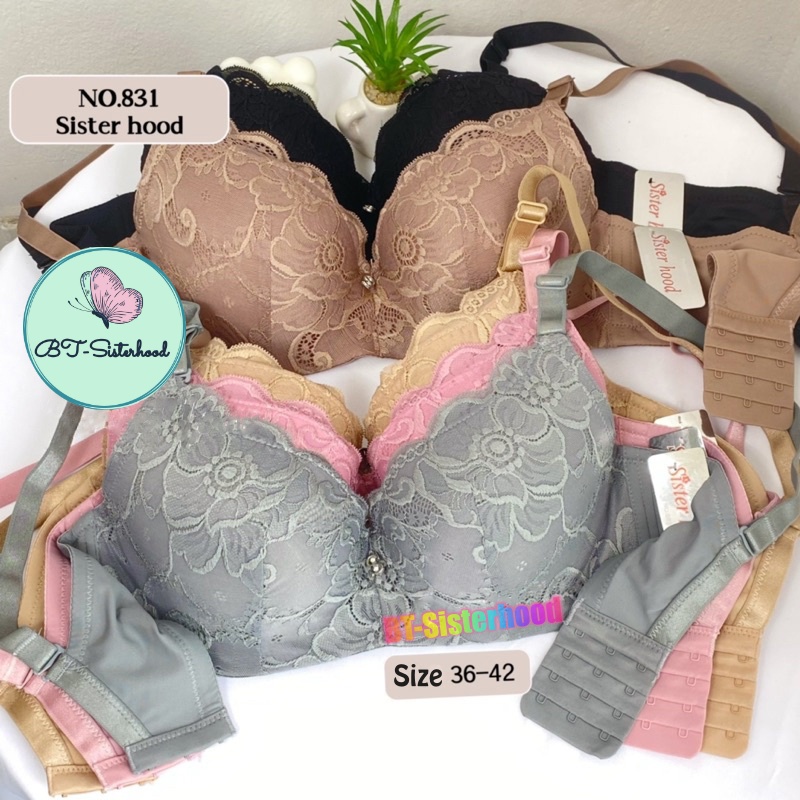 Áo ngực nữ Thái Lan ren quyến rũ Cup C Sisterhood 831, có gọng đệm mỏng form quả ôm đẹp, LAVENUSA, VANVENE