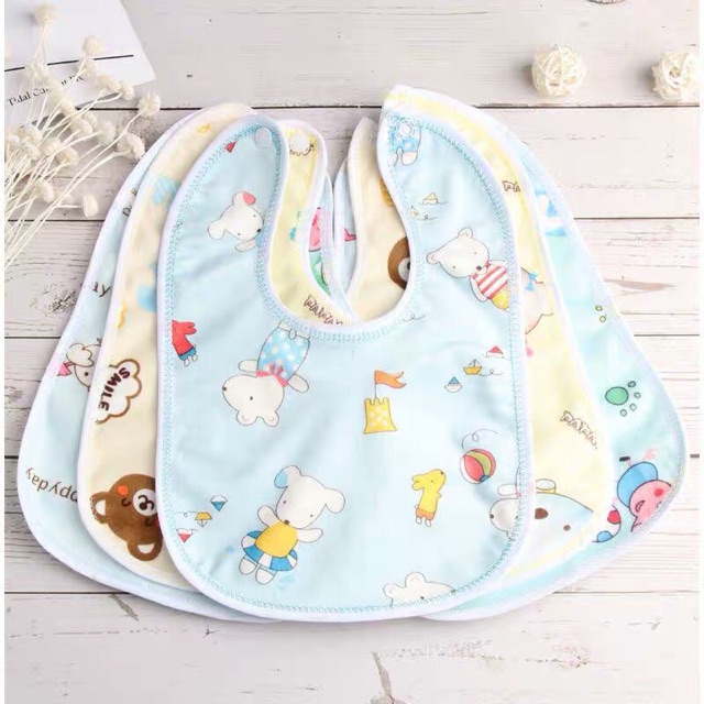 Yếm chống thấm 2 lớp  cho bé