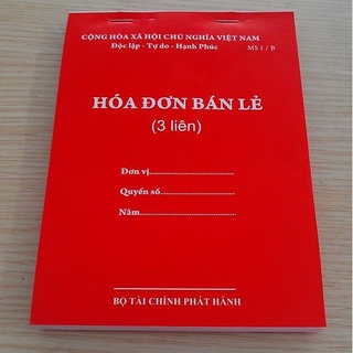 Hóa đơn bán lẻ A5/ A4 ( loại 1 liên/ 2 liên/ 3 liên)