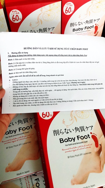 TÚI Ủ CHÂN BONG DA CHẾT BABY FOOT HƯƠNG LAVENDER