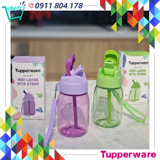 Bình nước Tupperware Mini Lohas 350ml kèm ống hút