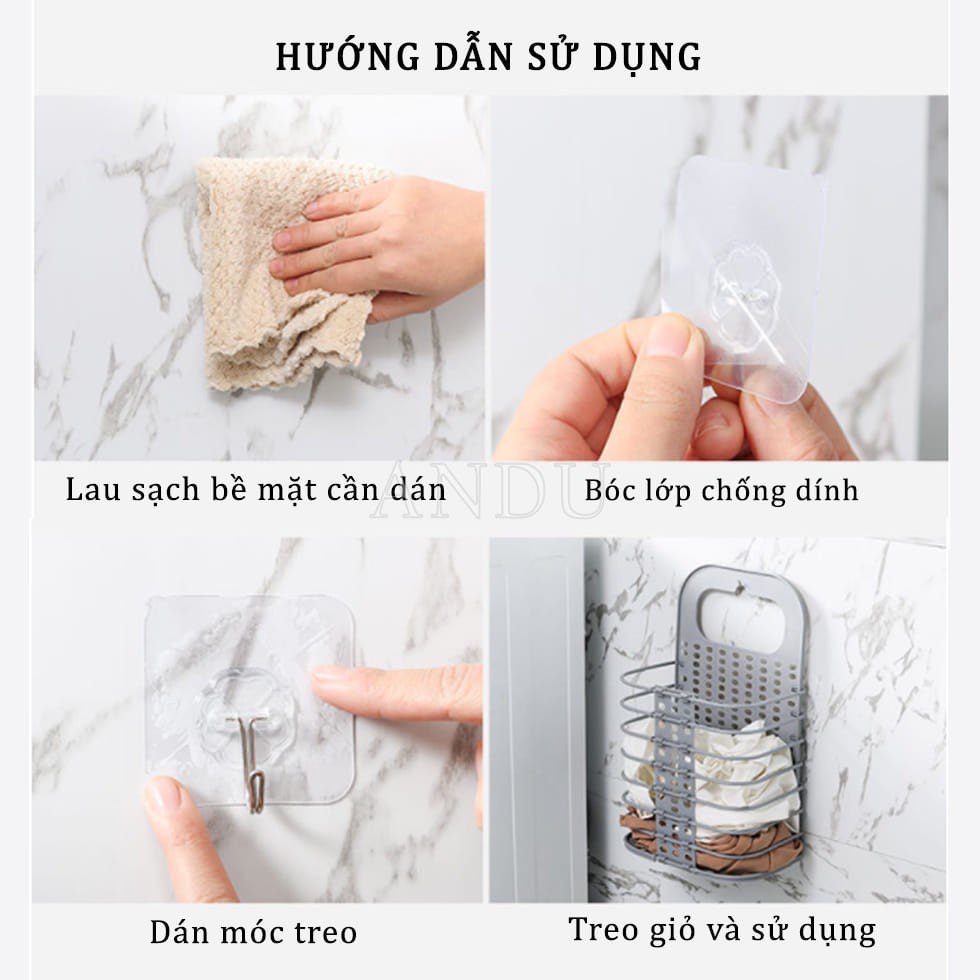 Giỏ Đựng Quần Áo Treo Tường, Giỏ Nhựa Đựng Đồ Sinh Hoạt Có Thể Gấp Gọn Thông Minh