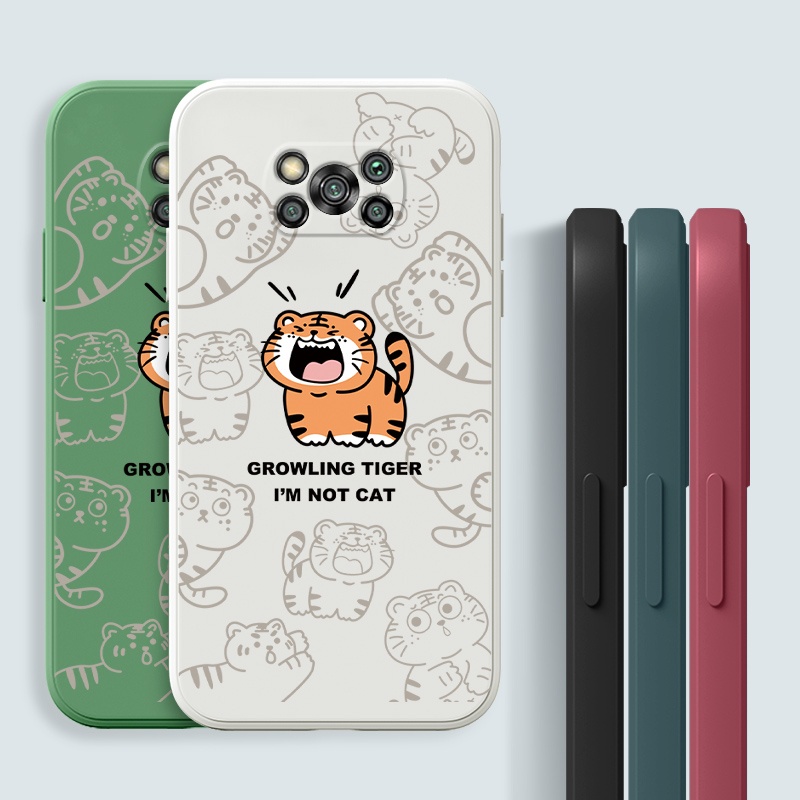 Ốp Điện Thoại Silica gel Chống Rơi Hình Mèo Dễ Thương Cho Xiaomi Mi POCO X3 Pro 11 10t Pro NFC Pro F3 8 A2 Lite Pocophone 5G Phone Casing  Silicon Fashion Camera Lens Protector Full Cover simple Liquid silicone Cases