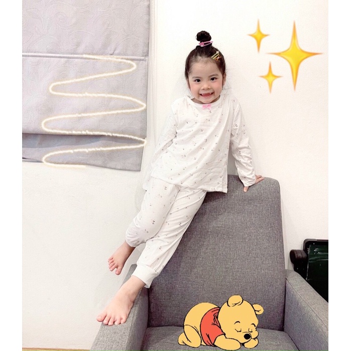 Set 3 Bộ Dài Tay Hoạ Tiết Thu Đông Chất Cotton Mỏng Cho bé - Nhà Cam