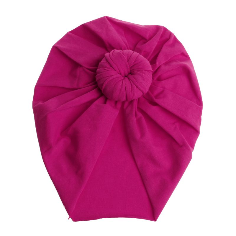 Mũ Beanie Màu Trơn Hình Bánh Donut Cho Bé Gái Sơ Sinh