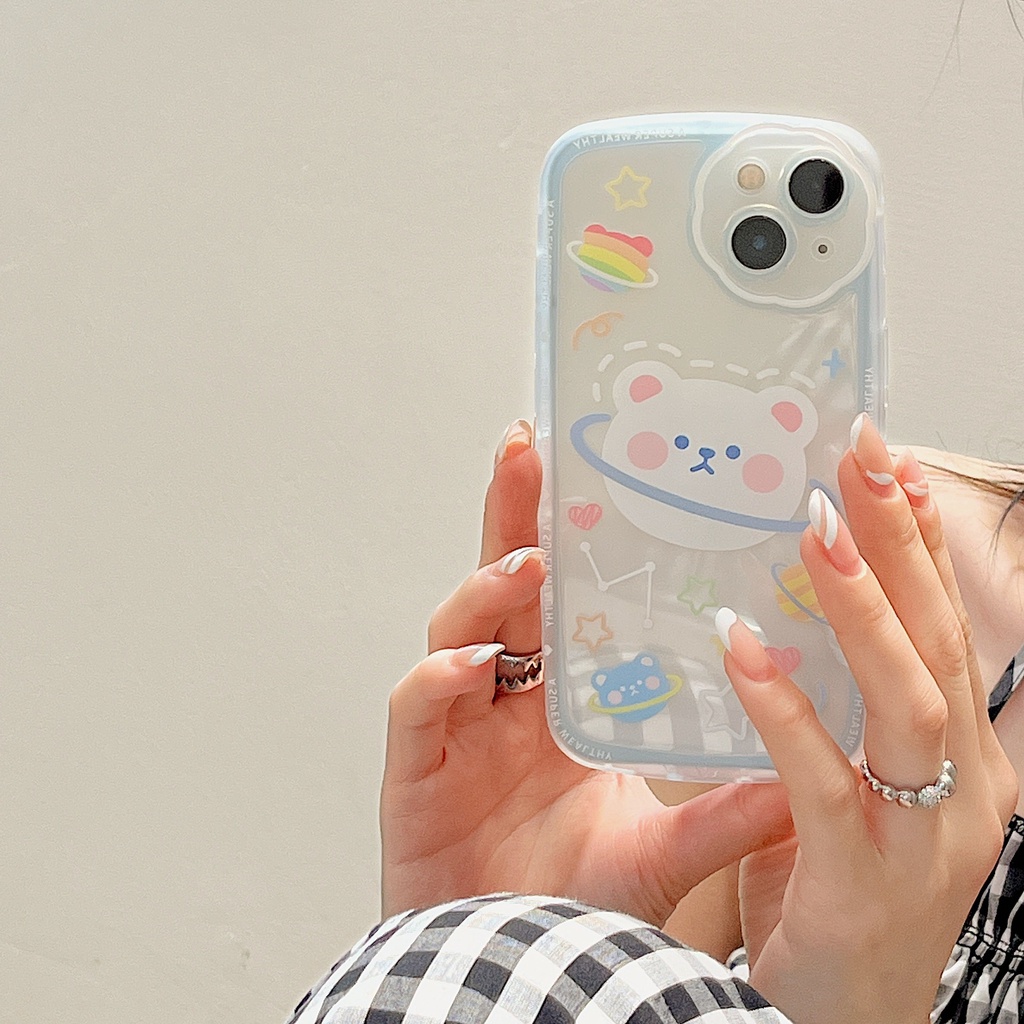 Ốp lưng iphone Ốp Điện Thoại In Hình Gấu Hoạt Hình Cho Apple 13Pro iPhone12 11 78plus Dinuo case