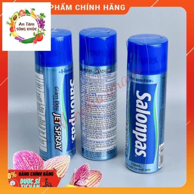 Xịt Lạnh Giảm Đau Nhanh SALONPAS JET SPRAY Sản Xuất tại Nhật Bản Chai 118ml