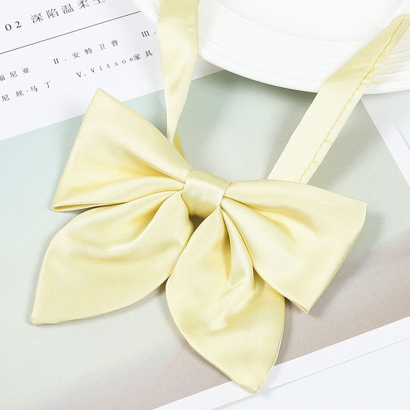 Nơ Cài Cổ Áo Màu Trơn Đơn Giản Phong Cách Nhật Bản