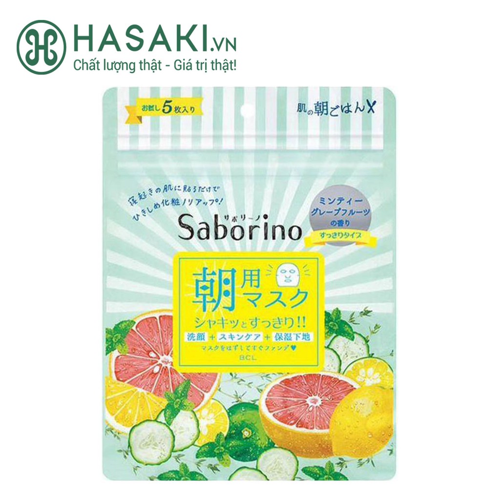 Mặt Nạ Dưỡng Ẩm Buổi Sáng Saborino Morning Facial Sheet Mask