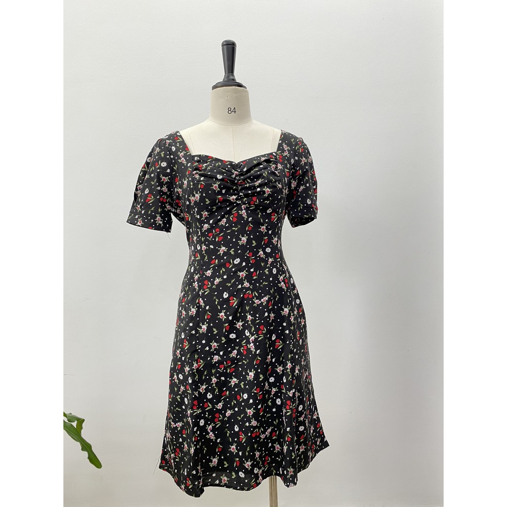 [Mã WABRWA15 giảm 15% đơn 300K] HEYBEE Đầm hoa nhún ngực Alison HT379