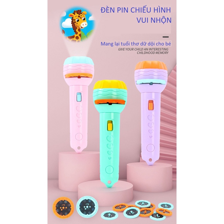 Đèn pin xoay chiếu hình ảnh vui nhộn cho bé tuổi thơ dữ dội
