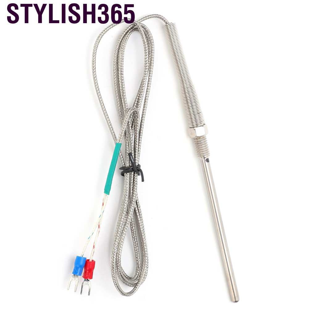 Stylish365 3.9in K-Type Probe Thermocouple Precise 0-800°C Temperature Test M8 Thread with 4.9ft Cable