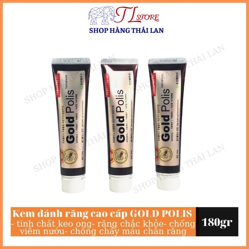 Kem đánh răng bảo vệ nướu, sạch mảng bám Kem đánh răng cao cấp GOLD POLIS 180g