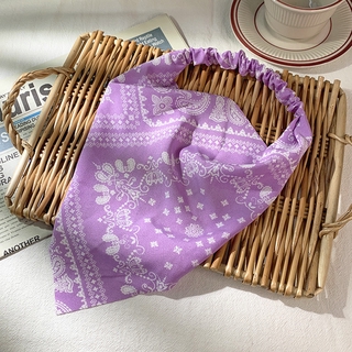 Retro floral pattern head scarf for women