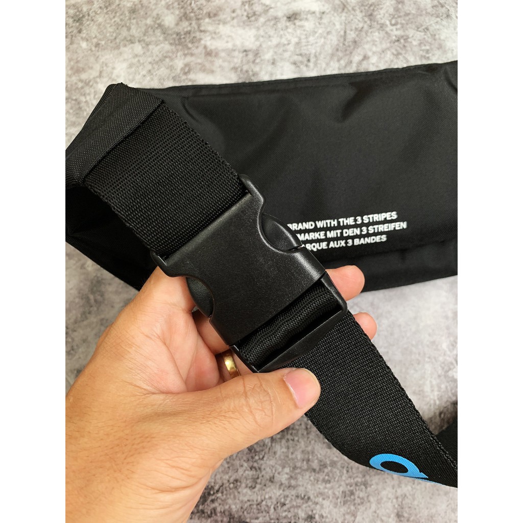 Túi Đeo Chéo B185 Essential Tricolor Waist Bag Black GN5455