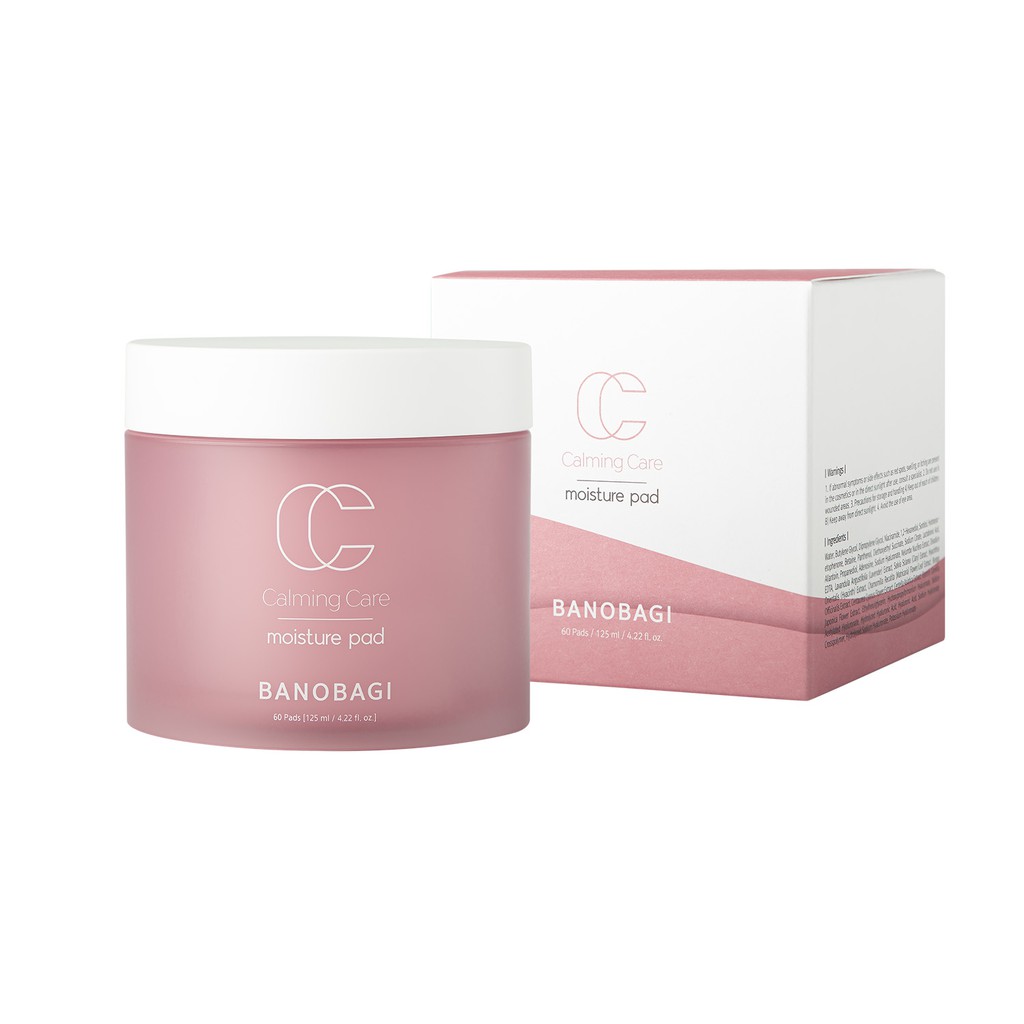 Toner dạng bông Banobagi Calming Care Moisture Pad (60miếng/125ml) (Chính hãng,tem chống hàng giả bộ công an - date 2023