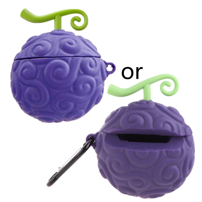 Vỏ Bảo Vệ Hộp Sạc Tai Nghe Không Dây Bằng Silicon Mềm Họa Tiết Trái Cây Ác Quỷ 3D Dành Cho 1 2 Pro