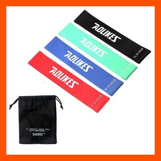 Combo 4 dây mini band, dây cao su miniband Aolikes tập chân mông Tặng kèm túi đựng