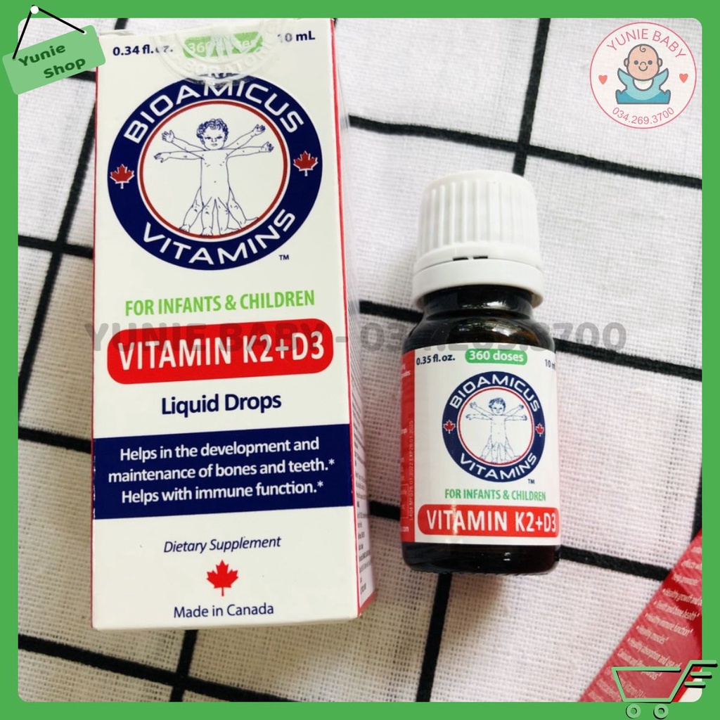 BioAmicus Vitamin D3K2 10ml cho bé