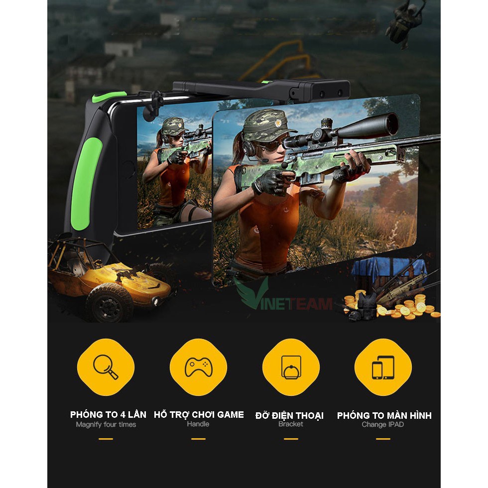 Bộ điều khiển thu phóng đa năng SC - B06 hỗ trợ xem phim, chơi game ,nút di chuyển cho game PUBG, ROS, Free Fire -dc3342