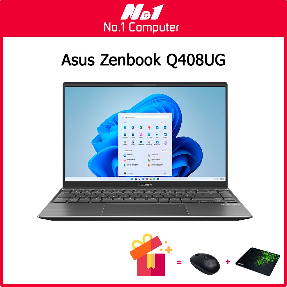 (NEW 100%) Laptop Cao Cấp Asus Zenbook 14 Q408UG / Ryzen 5-5500U / 8GB / 256GB / MX450 / 14.0'' FHD IPS