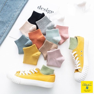 Tất cổ ngắn trơn co dãn 4 chiều