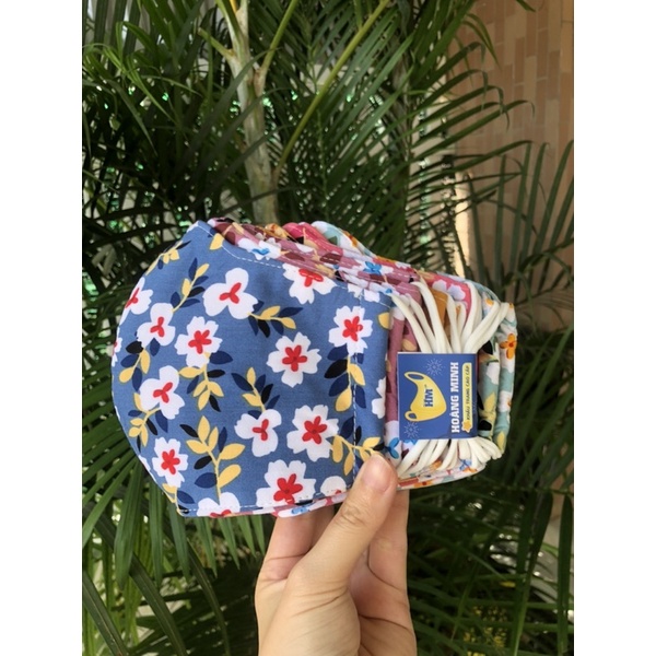 Nhiều Mẫu - Khẩu Trang Vải Tôn Hoa Cao Cấp Hoàng Minh